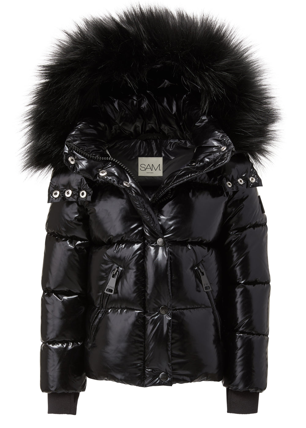 SAM new york big GIRLS faux fur Elsa puffer coat in with