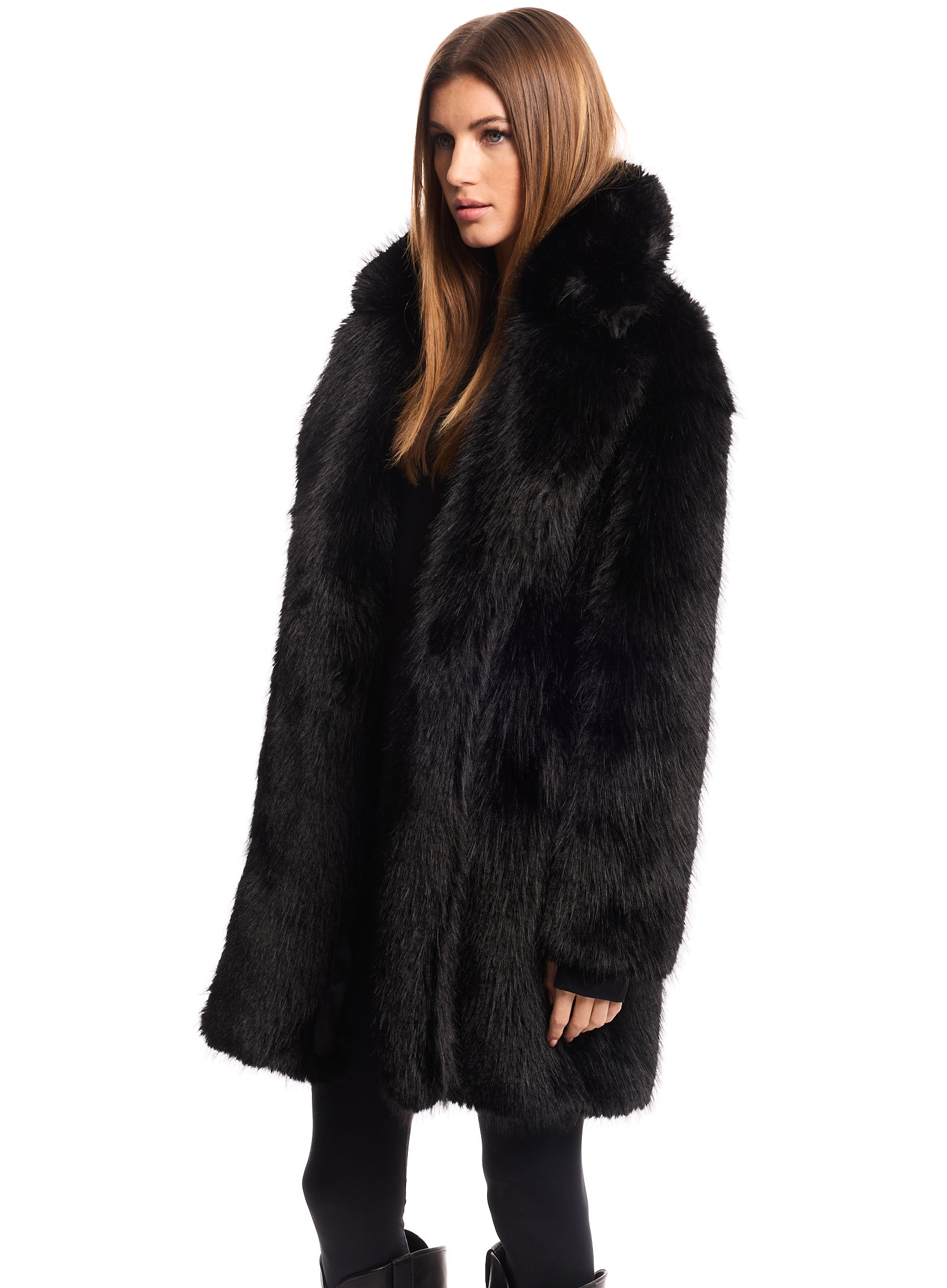 FAUX FUR MID COAT FAUX FUR MID COAT