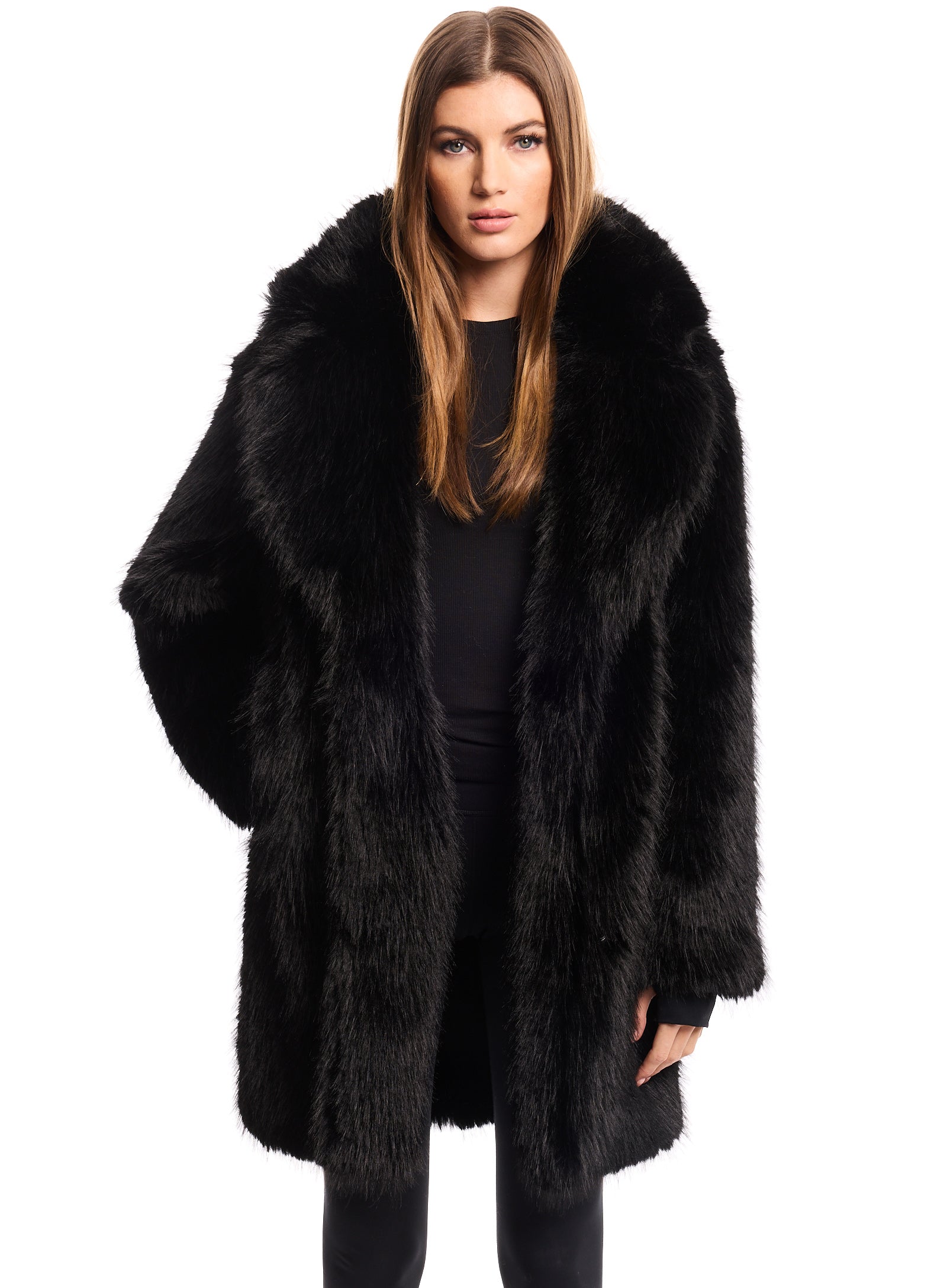 FAUX FUR MID COAT FAUX FUR MID COAT