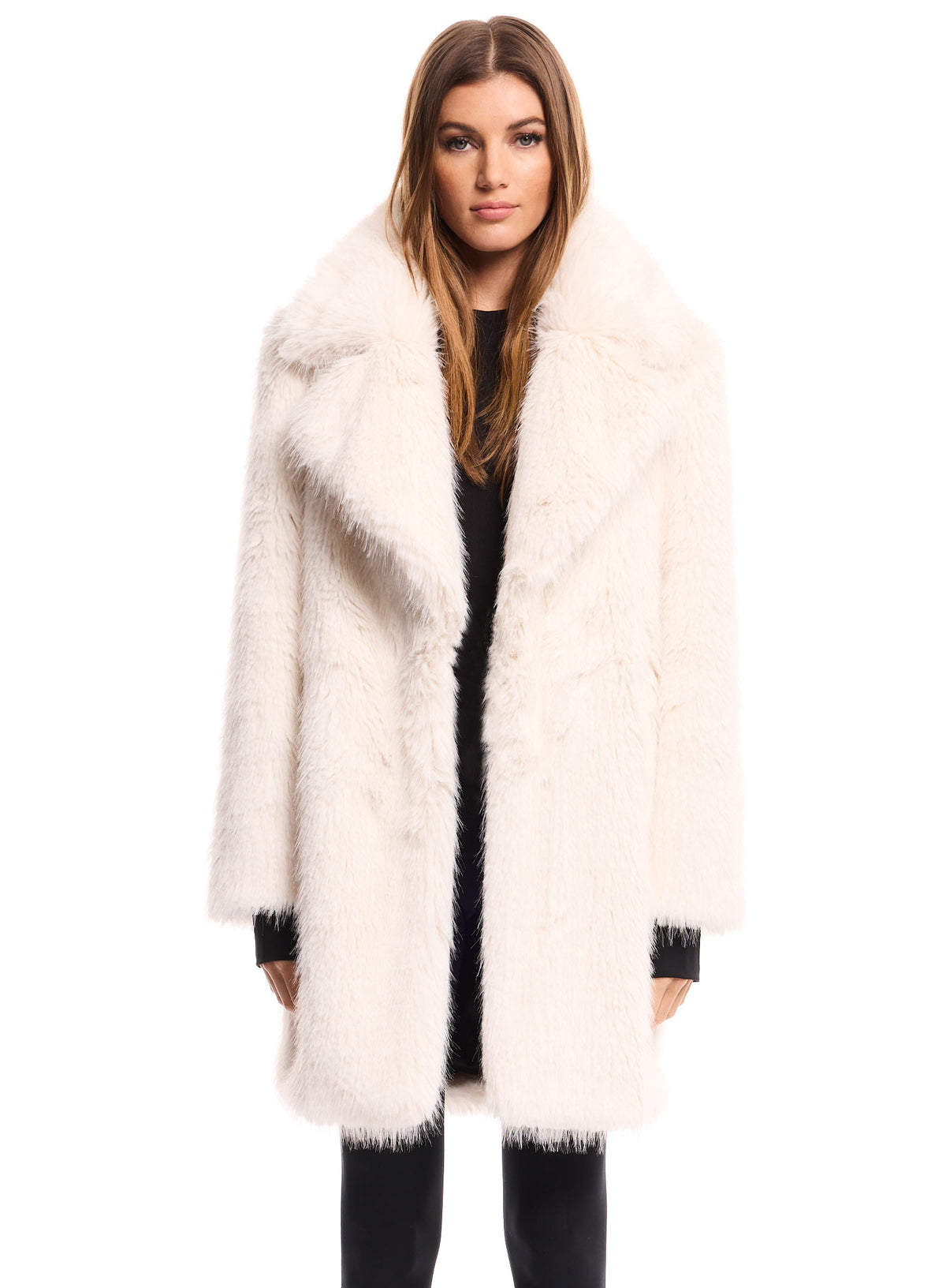 FAUX FUR MID COAT 