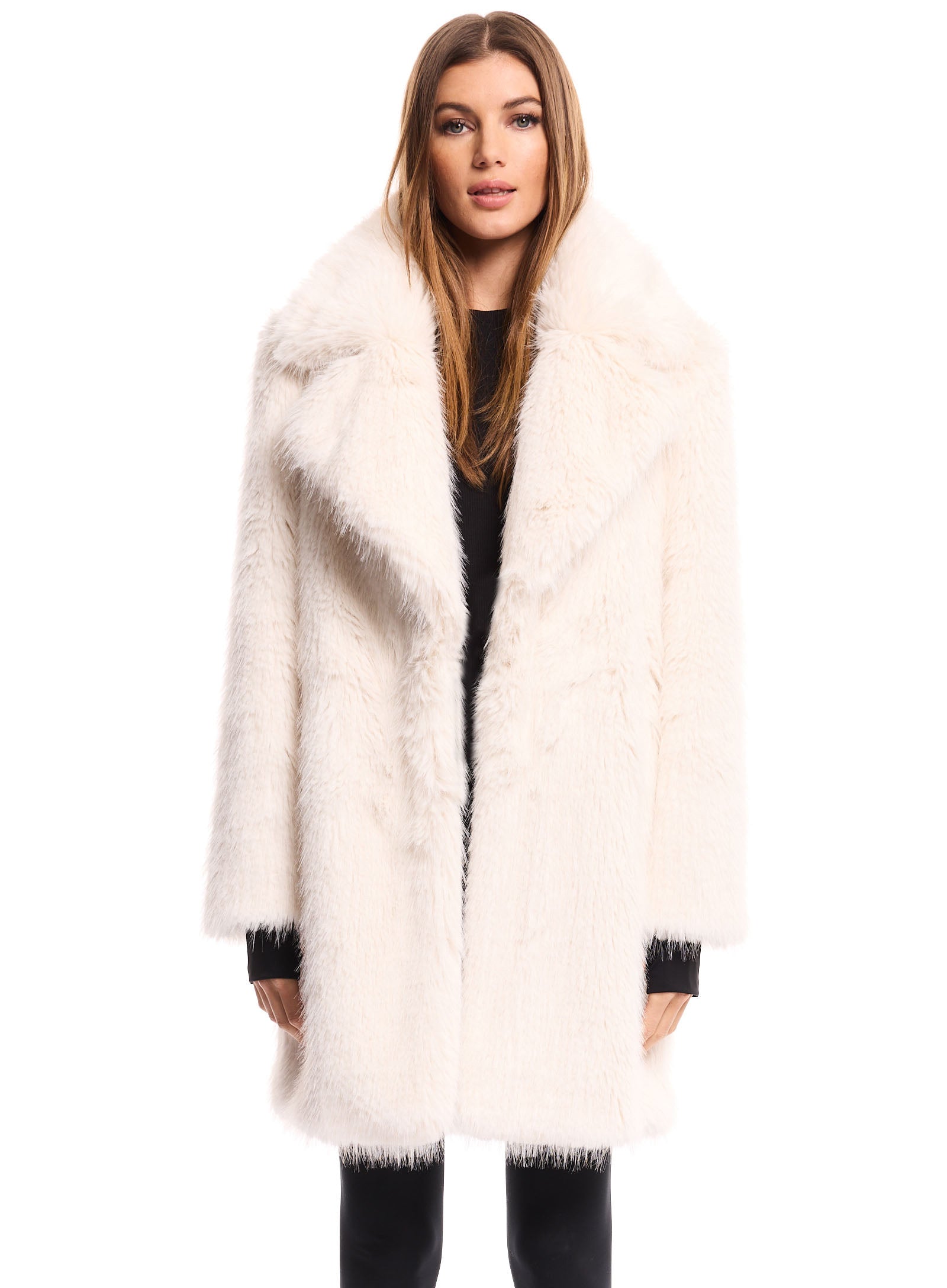 FAUX FUR MID COAT FAUX FUR MID COAT