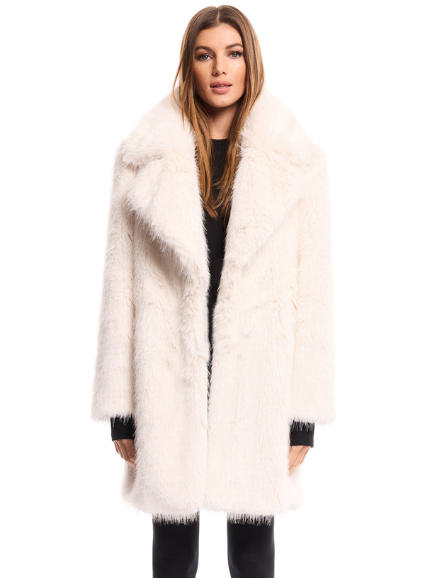 FAUX FUR MID COAT FAUX FUR MID COAT