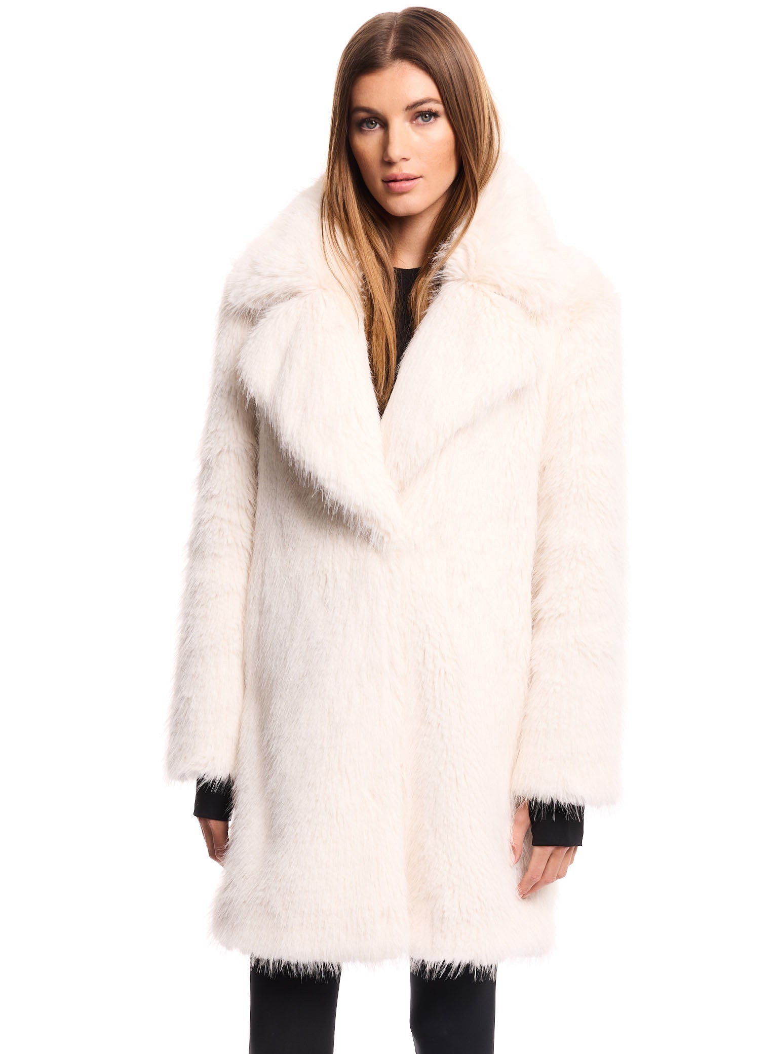 FAUX FUR MID COAT FAUX FUR MID COAT