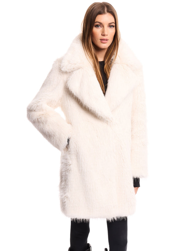 FAUX FUR MID COAT FAUX FUR MID COAT