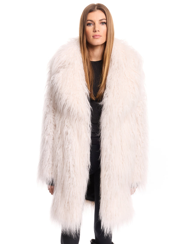 FAUX FUR MID COAT FAUX FUR MID COAT