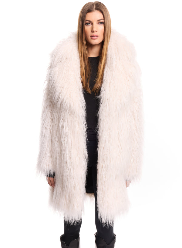 FAUX FUR MID COAT FAUX FUR MID COAT