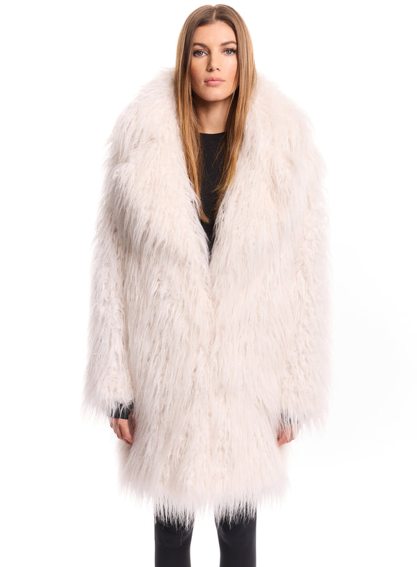 FAUX FUR MID COAT FAUX FUR MID COAT