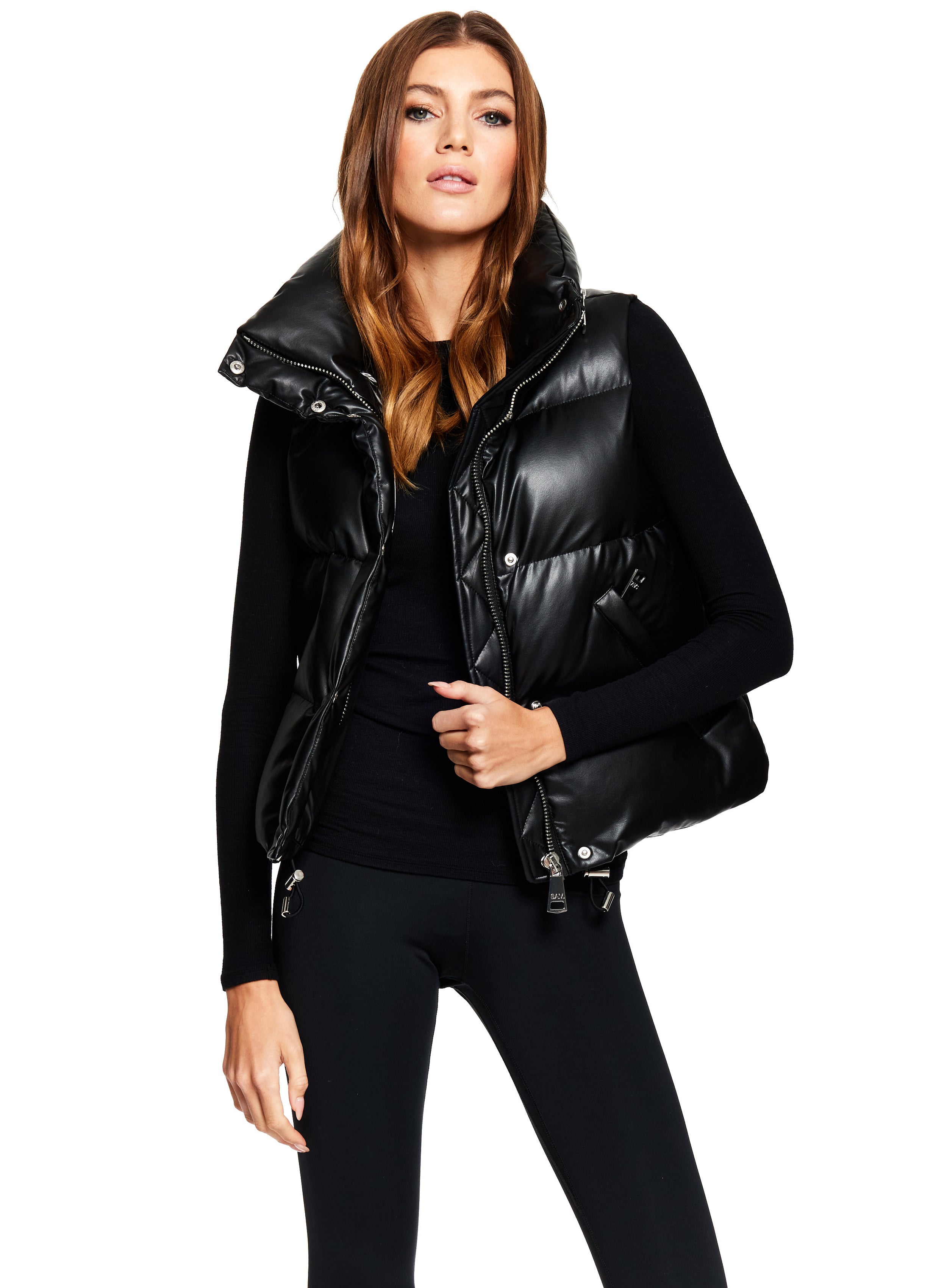 AE Vegan Leather Chill Puffer Jacket