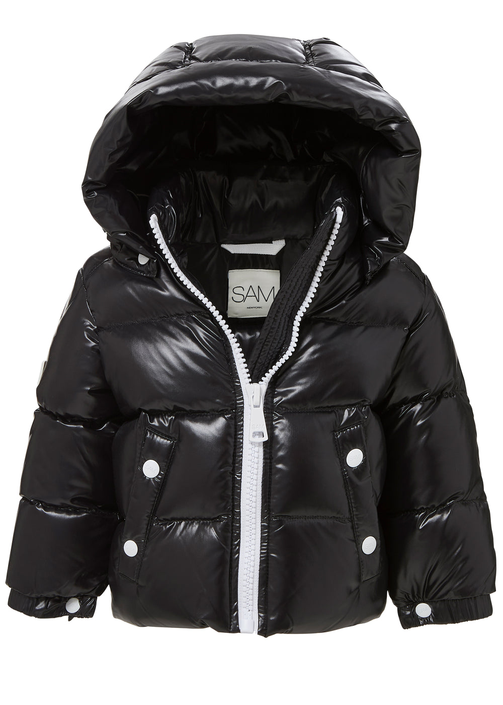SAM new york Baby SNOWFLURRY down filled puffer jacket in jet black | SAM.