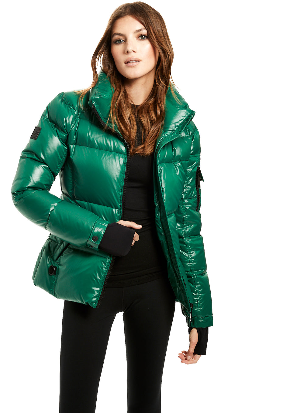 SAM new york womens freestyle puffer jacket with thumbhole cuffs in ...