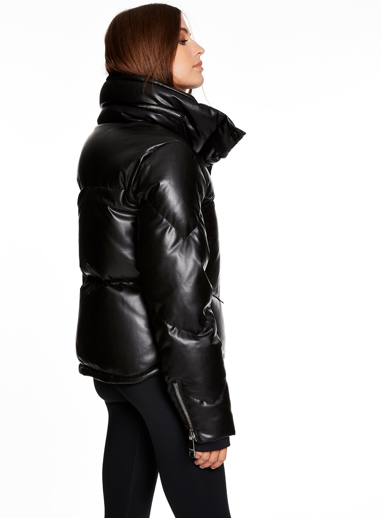 Sam New York Womens Vegan Leather Athlete in Black Black / L