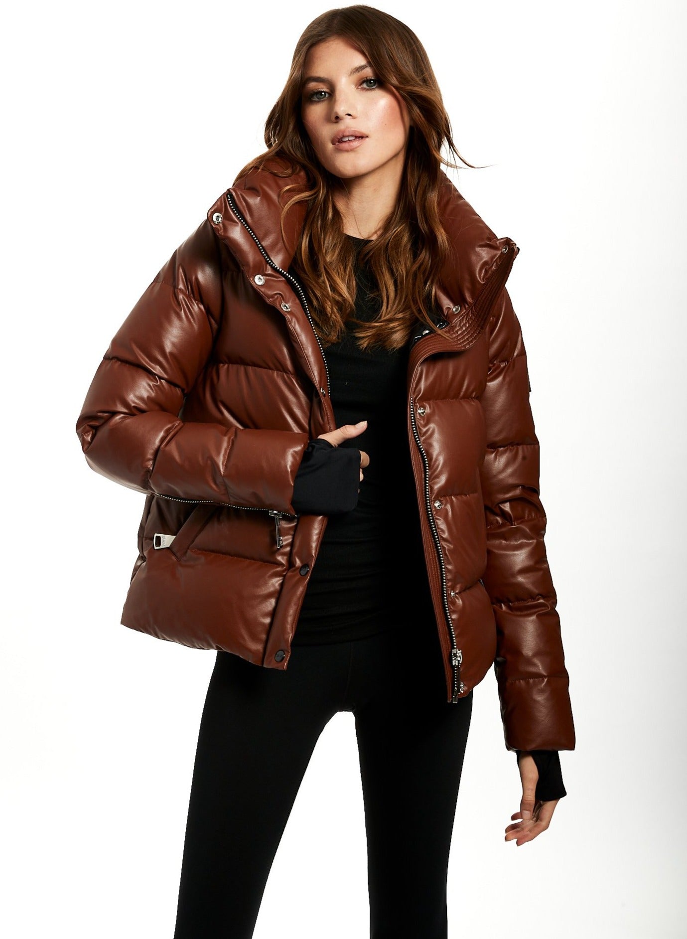 Vegan leather puffer jacket – Bay Area Fashionista