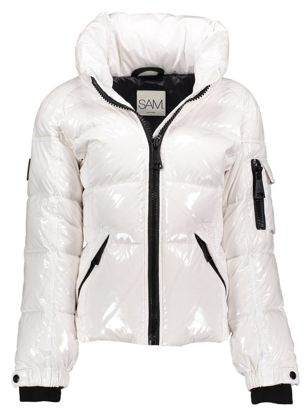 SAM new york GIRLS FREESTYLE puffer jacket in high gloss white snow | SAM.